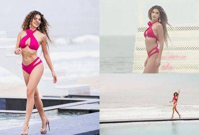 Philippines' Nikki de Moura survives 'dangerous' swimsuit walk at Miss Grand International 2023