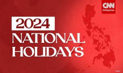 Ferdinand Marcos-Junior - CNN Philippines Staff - Christmas Eve - EDSA anniversary not among Palace list of 2024 non-working days, special holidays - cnnphilippines.com - Philippines - China - city Manila