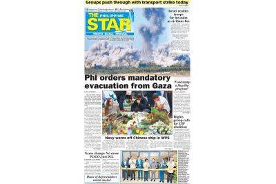 The STAR Cover (October 16, 2023) - philstar.com