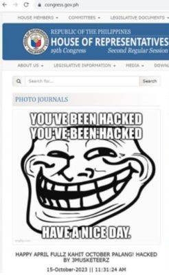 House website hacked, defaced