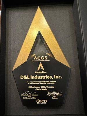 Manila Standard Business - D&L wins Golden Arrow Award for 4th consecutive year - manilastandard.net - Philippines - Laos