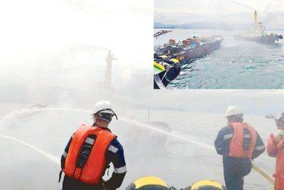 Tanker catches fire off Batangas; 2 dead