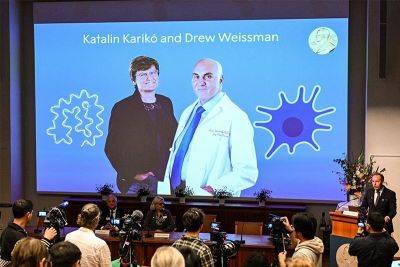 Kariko, Weissman win Nobel for mRNA Covid vaccines - philstar.com - Usa - Sweden - Hungary