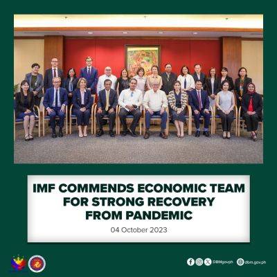 Benjamin E.Diokno - Team - IMF Commends Economic Team for Strong Recovery from Pandemic - dbm.gov.ph - Philippines