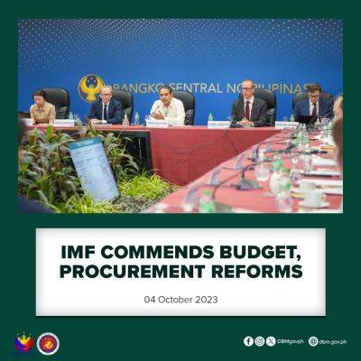 IMF Commends Budget, Procurement Reforms - dbm.gov.ph - Philippines