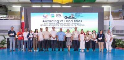 Manila Standard - GSIS awards land titles to 70 beneficiaries - manilastandard.net - Philippines