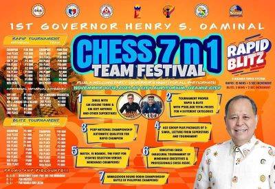 Rick Olivares - Massive 7-in-1 chess festival marks Misamis Occidental’s 94th founding anniversary - philstar.com - Philippines - Manila