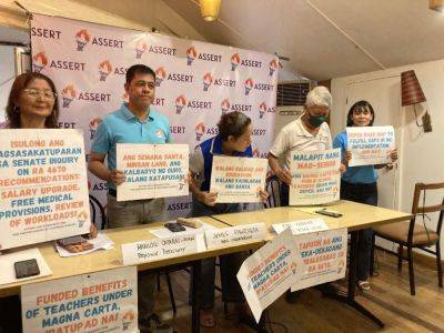 Teachers press for health benefits beyond DepEd's 'gift' of accident insurance