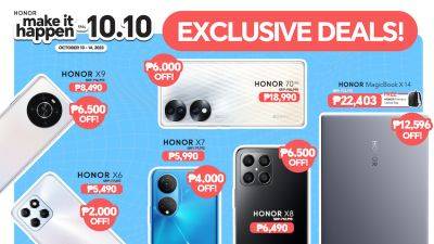 Manila Standard Tech - This is how you can get over 10K discount on HONOR gadgets this 10.10 sale - manilastandard.net - Philippines