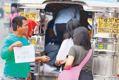 Bella Cariaso - Teofilo Guadiz - Mody Floranda - P1 provisional jeepney fare hike starts - philstar.com - Philippines - Manila