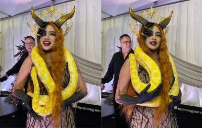 'Akala niyo iba name noh': Andrea Brillantes teases with snake at Opulence Ball 2023