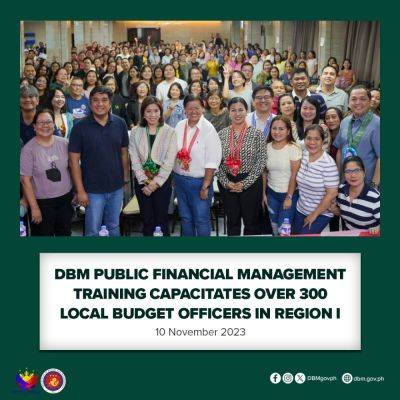DBM PUBLIC FINANCIAL MANAGEMENT TRAINING CAPACITATES OVER 300 LOCAL BUDGET OFFICERS IN REGION I