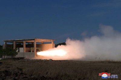 North Korea tests new solid-fuel engines for intermediate-range ballistic missiles