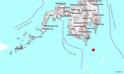 CNN Philippines Staff - 6.1 quake hits waters off Sarangani - cnnphilippines.com - Philippines - county Island - city Santos - city Manila