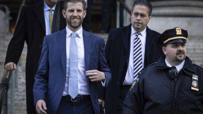 Donald Trump - Eric Trump testifies he wasn’t aware of dad’s financial statements - apnews.com - state New York - New York - county Early - city New York