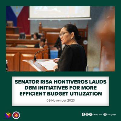 Senator Risa Hontiveros lauds DBM initiatives for more efficient budget utilization
