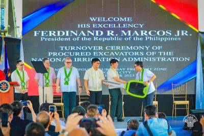 Ferdinand Marcos-Junior - DA-NIA turns over P776-M excavators to IAs for intensified local irrigation, agri systems - da.gov.ph - county Bay - city Cebu - city Davao - city Nationalism