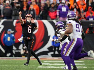 NFL: Bengals rally to beat Vikings in OT while Colts rip Steelers