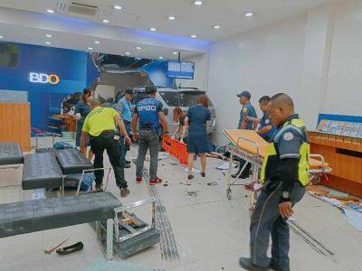 1 dead, 5 hurt as SUV crashes into Quezon City bank