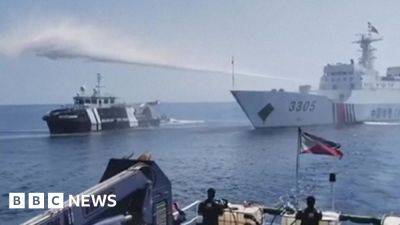 Chinese ships 'fire water at Philippine vessels' - bbc.co.uk - Philippines - China - city Manila