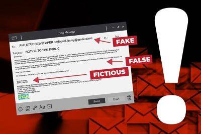 Companies alerted to deceptive scam impersonating Philstar.com, The STAR - philstar.com - Philippines - Manila