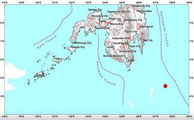 Romina Cabrera - Magnitude 6.0 quake hits Davao Occidental - philstar.com - Philippines -  Santos - county Island - Manila