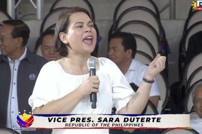Sara Duterte attends ‘Bagong Pilipinas’ rally, supports action vs Charter change