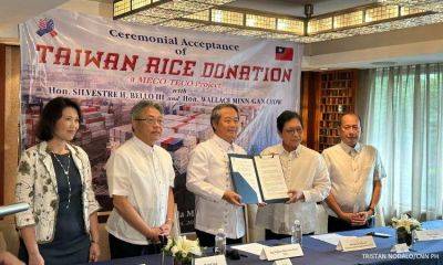 Taiwan donates 2,000 MT of rice for PH relief efforts