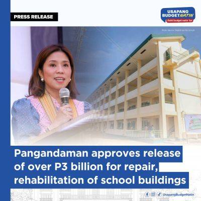 Ferdinand R.Marcos-Junior - Pangandaman approves release of over P3 billion for repair, rehabilitation of school buildings - dbm.gov.ph - Philippines