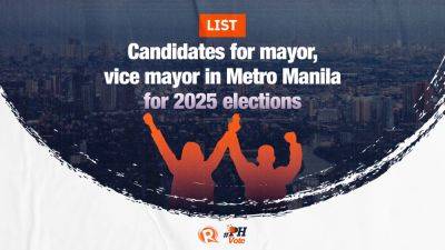 LIST: Candidates for mayor, vice mayor in Metro Manila for 2025 elections