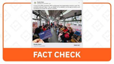 FACT CHECK: Circulating year-long free MRT-3 train rides promo is fake