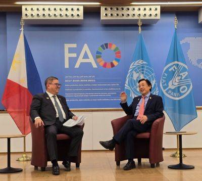 Tiu Laurel - Francisco P.Tiu-Laurel - DA chief Tiu Laurel meets FAO head to enhance agricultural collaboration - da.gov.ph - Philippines - Italy - Sri Lanka - city Manila - city Rome, Italy