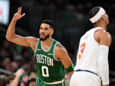 Celtics rain down record-tying 29 triples in NBA opening-day blowout of Knicks