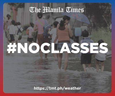 Classes suspended in most of Metro Manila, 6 other areas