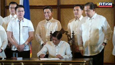 Ferdinand Marcos-Junior - Miguel Zubiri - Jean Mangaluz - Marcos signs bill making Philippines' defense more self-reliant - philstar.com - Philippines - China - city Manila, Philippines