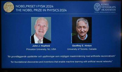 Agence FrancePresse - Duo wins Physics Nobel for key breakthroughs in AI - manilatimes.net - Usa - Britain - city Stockholm