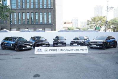 Hyundai turns over fleet of Ioniq 5 EVs to Makati - manilatimes.net - Philippines - South Korea - county Hall