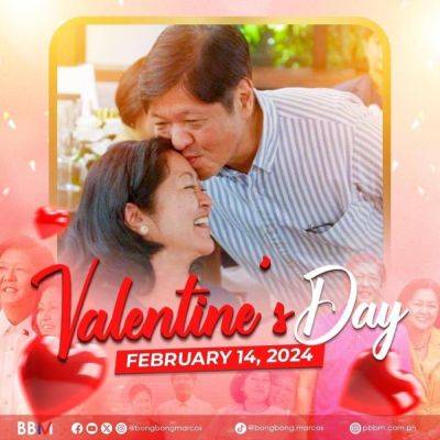 'Love conquers all': Marcos, first lady greet Filipinos on Valentine's Day
