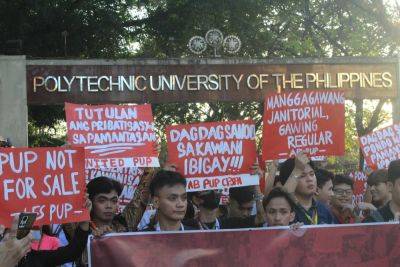 Students protest bills on PUP privatization, commercialization - rappler.com - Philippines - city Sandigan - city Manila, Philippines