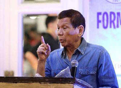 Rodrigo Duterte - Diana Lhyd Suelto - Duterte: Marcos Jr. an addict? It’s just antibiotics, aspirin - philstar.com - Philippines - county Park - city Manila, Philippines