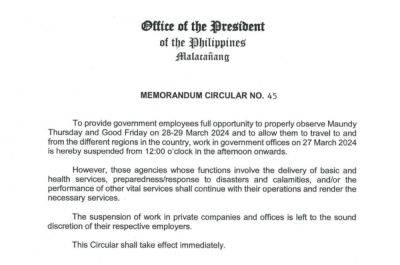 Palace declares half-day work in govt offices on March 27