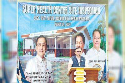 Bong Go - Teodoro Herbosa - Go inspects Bacolod Super Health Center - philstar.com - Philippines - city Bacolod - city Manila, Philippines