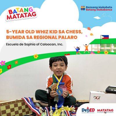 BATANG MATATAG | 5-YEAR-OLD WHIZ KID SA CHESS, BUMIDA SA REGIONAL PALARO