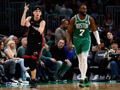 Jaylen Brown - Jayson Tatum - Tyler Herro - Sunday Manila - Heat rain triples to stun Celtics in series-tying win - philstar.com - Los Angeles - county Miami - state Florida - city Boston - city Manila