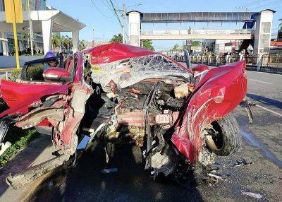 2 dead as car ram highway center barrier in Butuan City