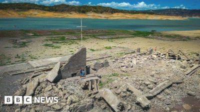 Philippines: Sunken old town reappears as dam dries up in record heat