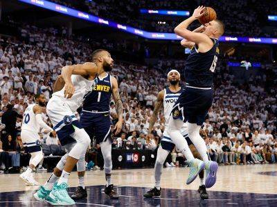 Nuggets outgun Timberwolves to equalize NBA playoff series 2-2
