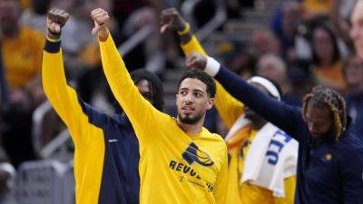 Tyrese Haliburton - Haliburton, Pacers take advantage of short-handed Knicks to even series with 121-89 rout in Game 4 - apnews.com - New York - state Indiana - county Cleveland - city New York - city Chicago - city Indianapolis