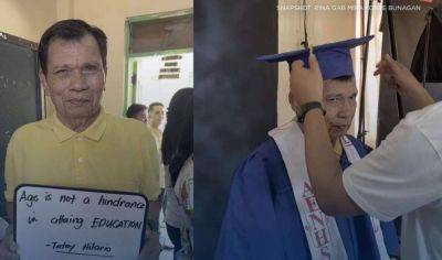 Leander C Domingo - Grandfather, 70, completes senior high school education - manilatimes.net - province Cagayan