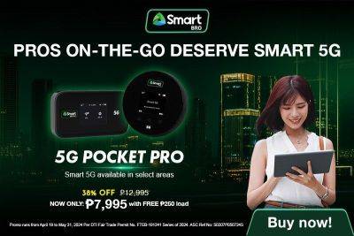 Smart offers the 5G Pocket Pro WiFi device for only P7,995 for a limited time - philstar.com - Philippines - city Manila, Philippines